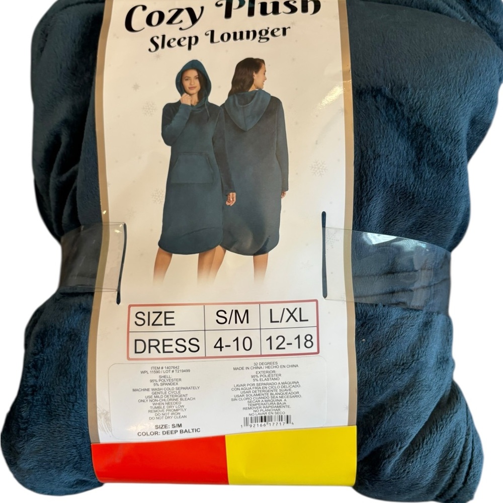 Womens 32 Degrees Heat‎ Cozy Plush Sleep Lounger Blue Deep Baltic S/M NEW Winter